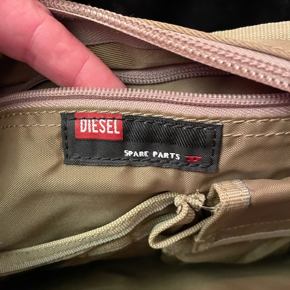 Diesel RARE Y2K Spare Parts Nylon & Leather Padded Cyber Tech-ware Crossbody Bag - Picture 9 of 11